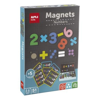 Mágneses készségfejlesztő készlet, 51 db, APLI Kids "Magnets" számok